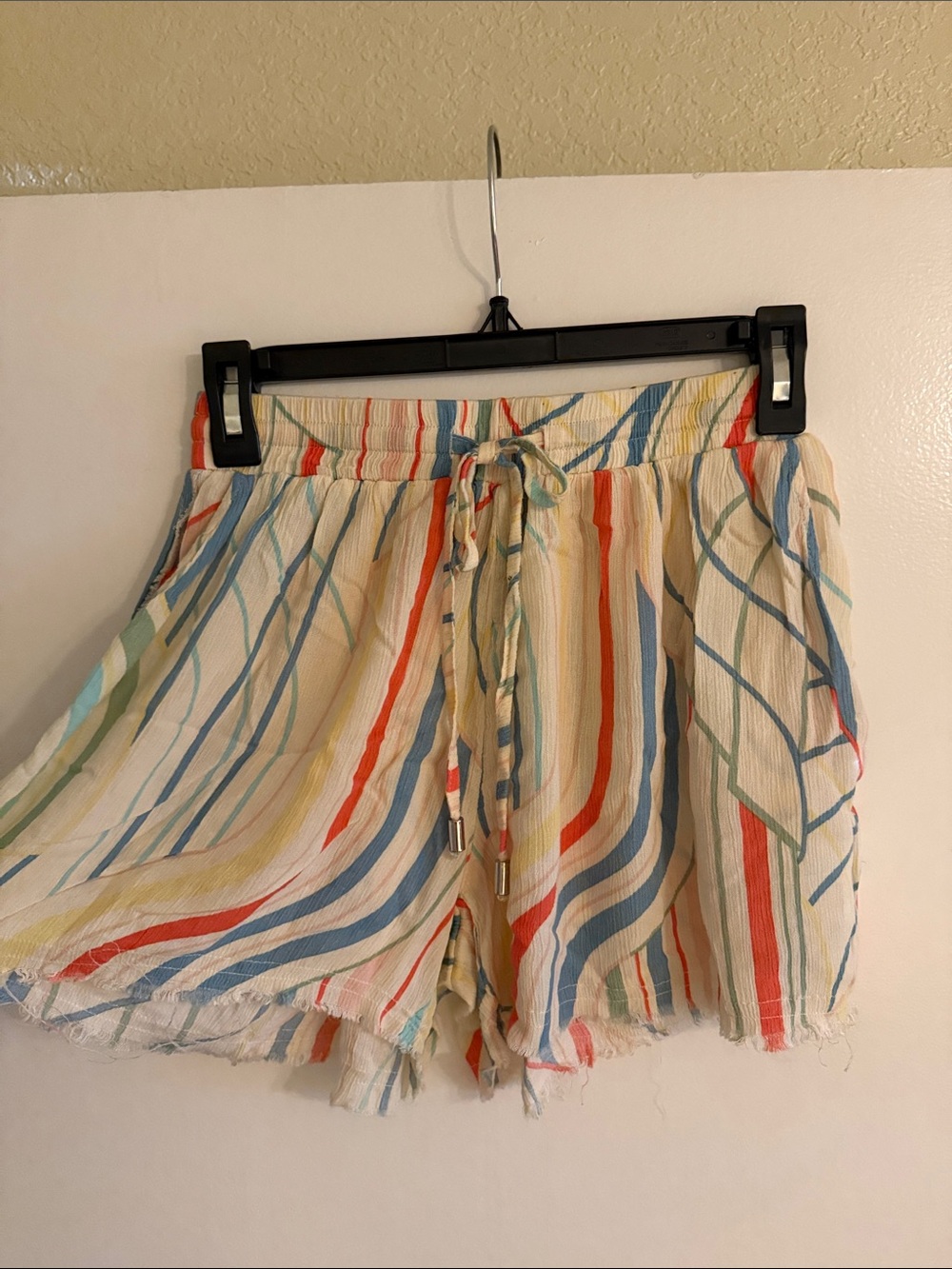 Elan Multicolor Striped High Waist Shorts